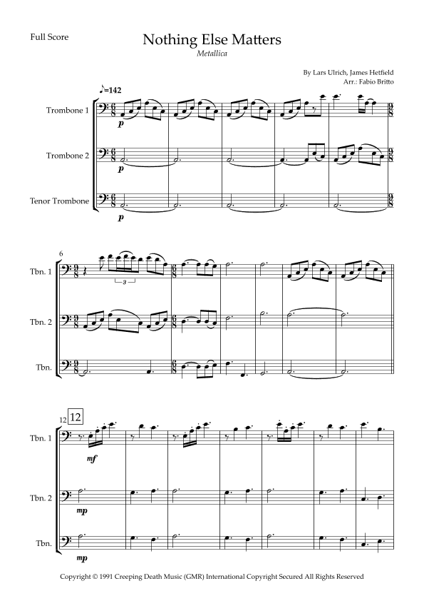 Nothing Else Matters (arr. Fabio Britto)