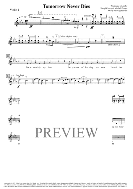 Tomorrow Never Dies  from the Motion Picture TOMORROW NEVER DIES (arr. Jan Angermüller)