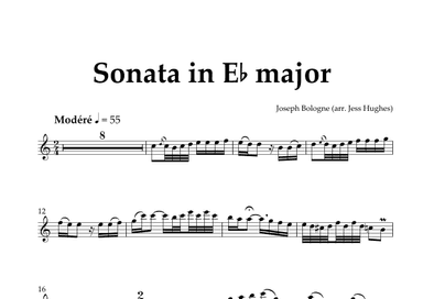 Sonata (i. Andante) (arr. for E-flat saxophone and harp) Saxophone Part (arr. Jess Hughes)