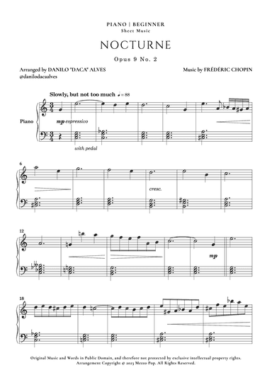 Nocturne Op. 9 No. 2 (arr. Danilo "Daca" Alves)