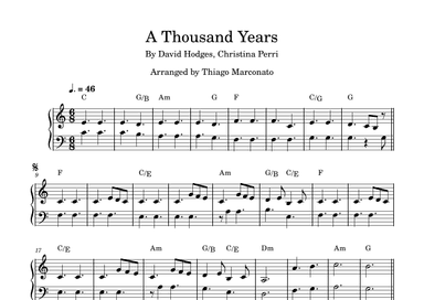A Thousand Years (arr. Thiago Marconato)