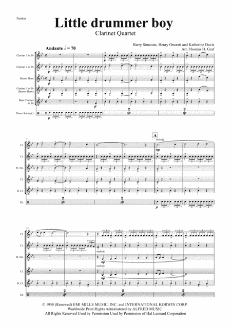 The Little Drummer Boy (arr. Thomas H. Graf)