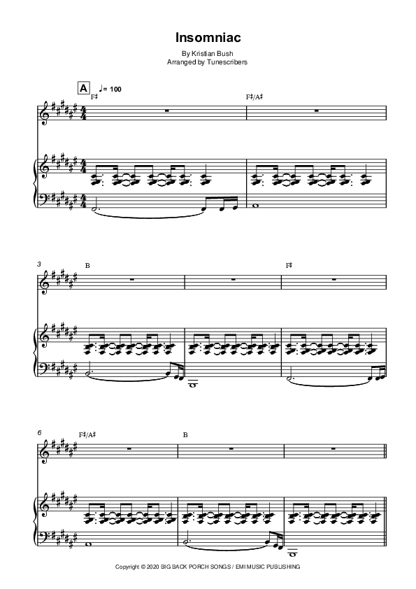 Insomniac (arr. Tunescribers)