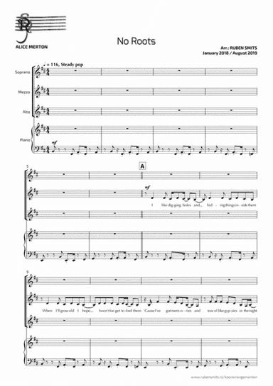 No Roots (arr. Ruben Smits)
