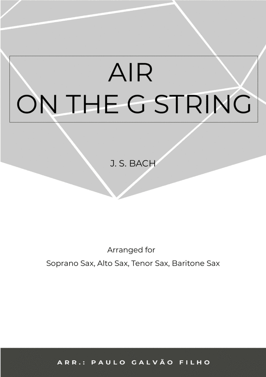 AIR ON THE G STRING - TROMBONE QUARTET (arr. Paulo Galvão Filho)