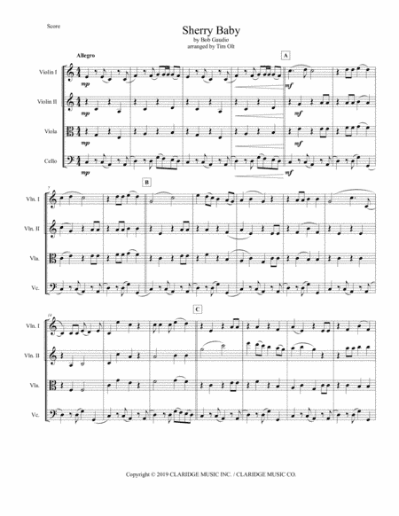 Sherry Baby (arr. Tim Olt)