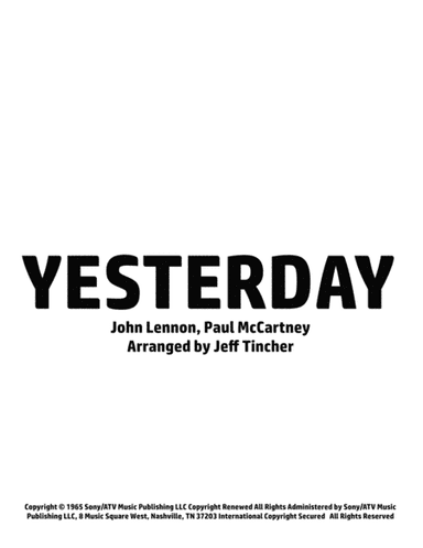 Yesterday (arr. Jeff Tincher)