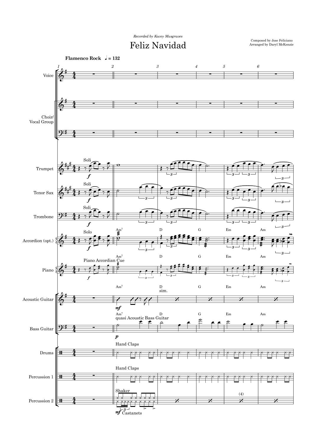 Feliz Navidad (arr. Daryl McKenzie)