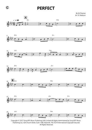 Perfect (arr. Douglas Wattson)