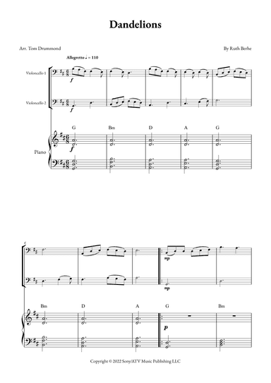 Dandelions (arr. Tom Drummond)