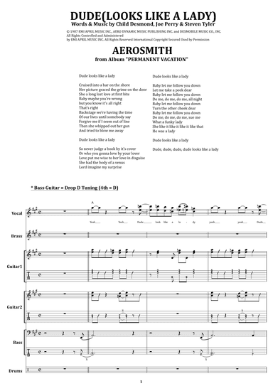Dude (looks Like A Lady) (arr. from68)