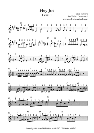 Hey Joe (arr. Pedro Lutterbach)