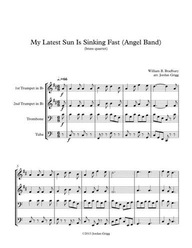 My Latest Sun Is Sinking Fast (Angel Band) (brass quartet) (arr. Jordan Grigg)