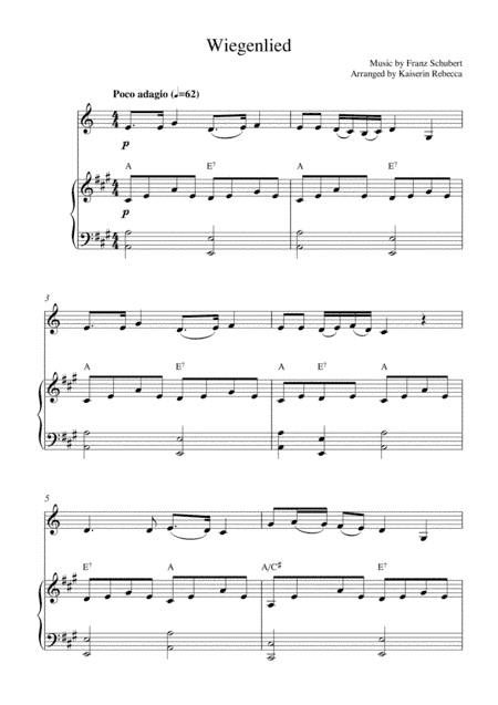 Wiegenlied (arr. Kaiserin Rebecca)