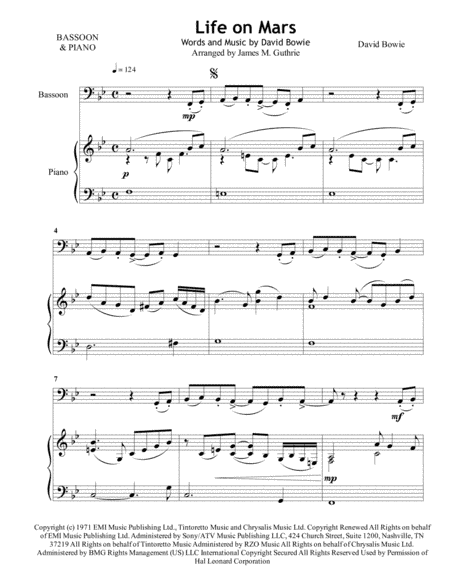 Life On Mars (arr. James M. Guthrie)