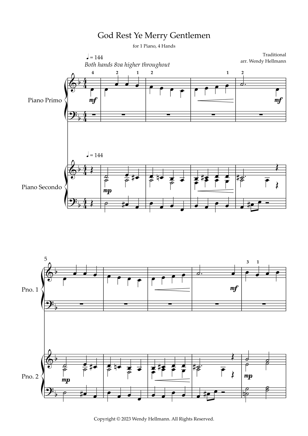 God Rest Ye Merry Gentlemen (arr. Wendy Hellmann)