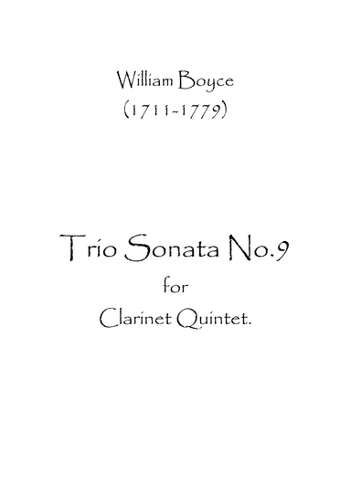 Trio Sonata No.9 (arr. Spence Bundy)