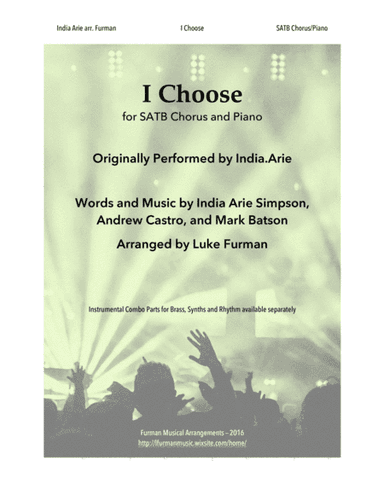 I Choose (arr. Luke Furman)