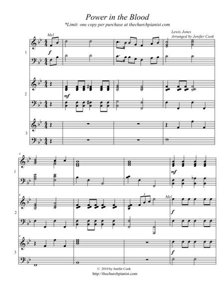 Power in the Blood (arr. Jenifer Cook)