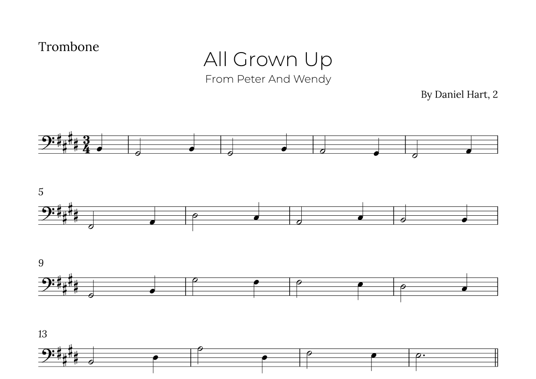 All Grown Up (arr. Alex Nunes Rodrigues)