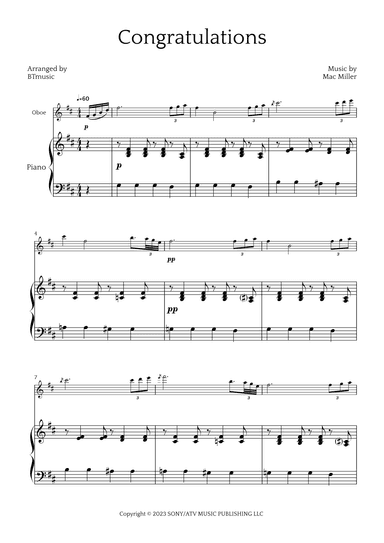 Congratulations (arr. BTmusic)