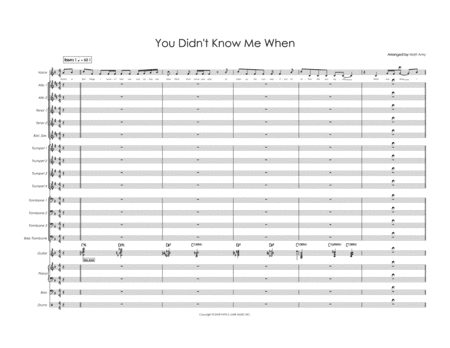 You Didn't Know Me When (arr. Matt Amy)