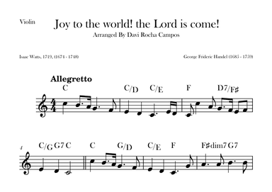 Joy to the world! the Lord is come! (arr. Davi Rocha Campos)