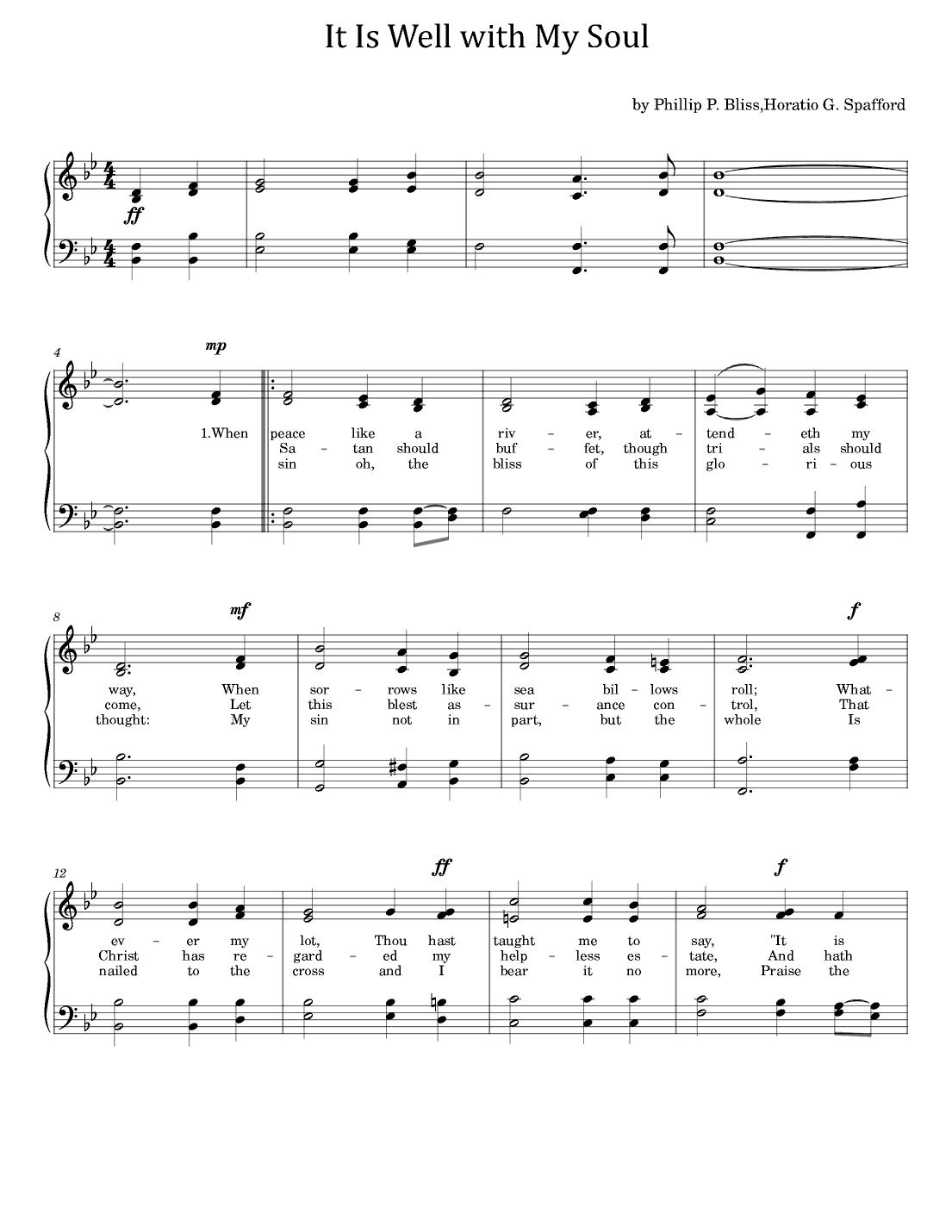 It Is Well with My Soul (SATB) - With Lyric (arr. poon)