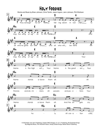 Holy Forever (arr. Brian Kim)