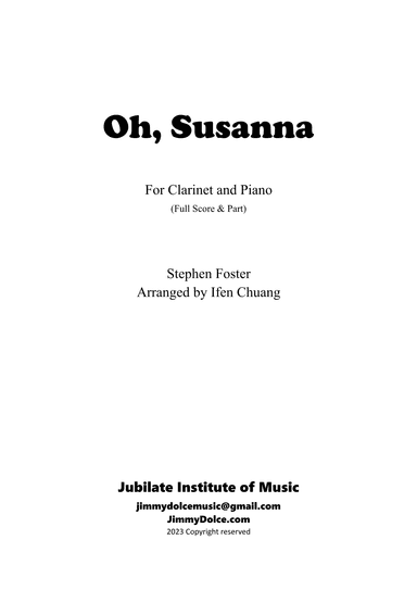 Oh, Susanna (arr. Ifen Chuang)