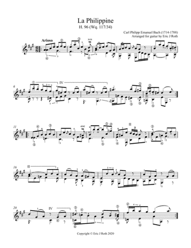 La Philippine by CPE Bach (arr. Eric J Roth)