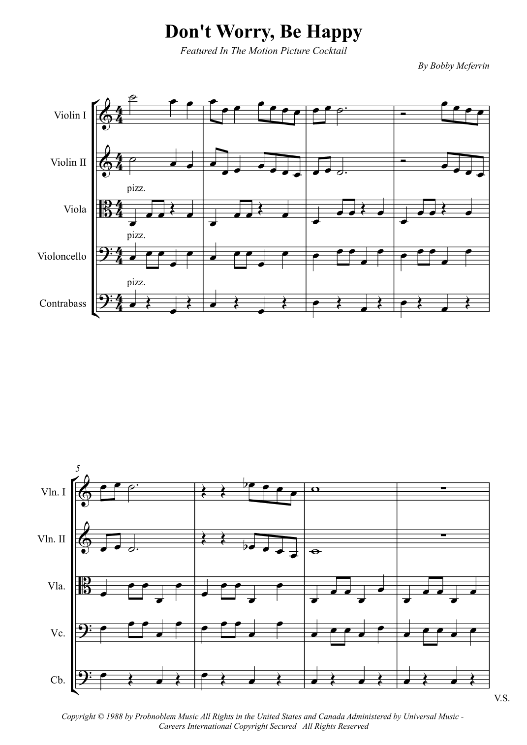 Don't Worry, Be Happy (arr. Wesley S. SIlva)