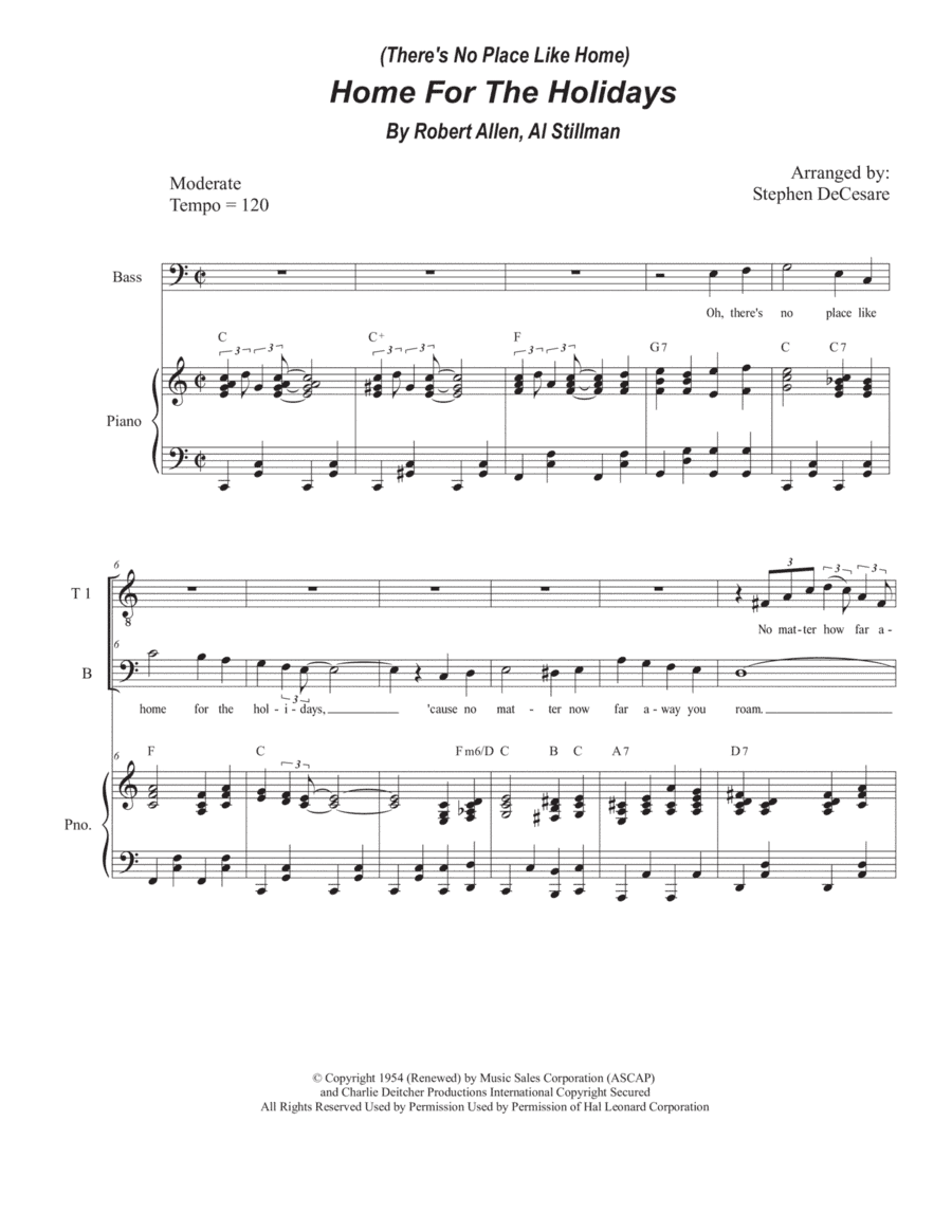(there's No Place Like) Home For The Holidays (arr. Stephen DeCesare)