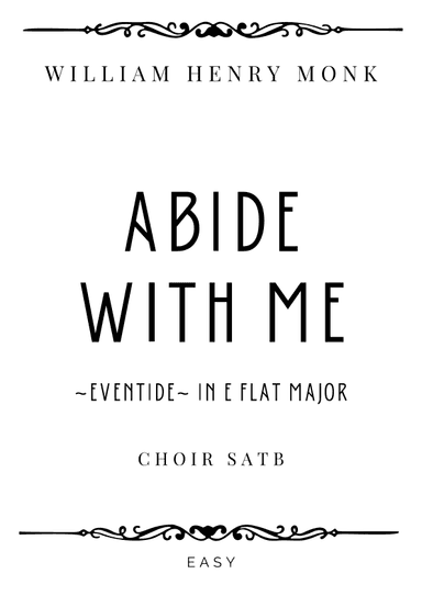 Monk - Abide with Me (Eventide) in E flat Major - Easy (arr. Piacere Music Sheets)