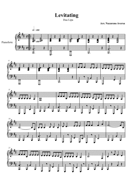 Levitating (arr. Nazareno Aversa)