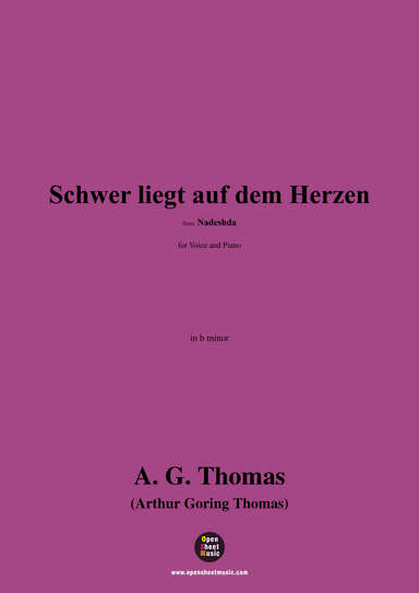 A. G. Thomas-Schwer liegt auf dem Herzen,from Nadeshda,in b minor (arr. OSM Press)