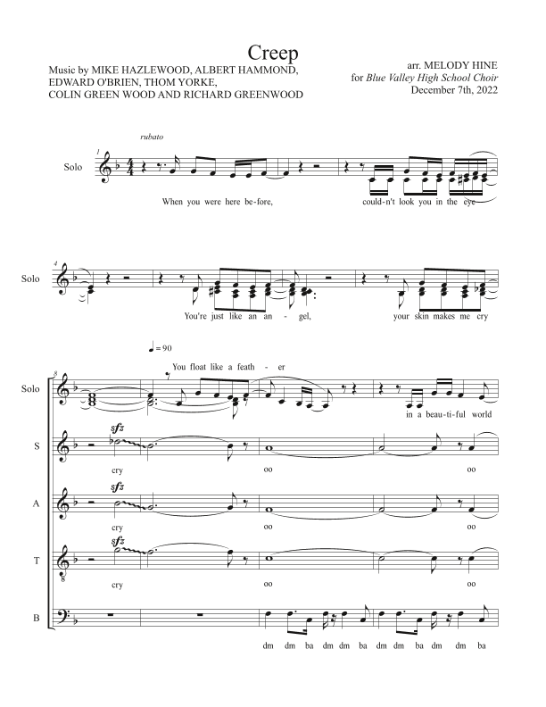 Creep (arr. Melody Hine)