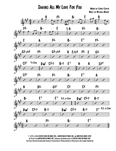 Saving All My Love For You (arr. Audioblyca)