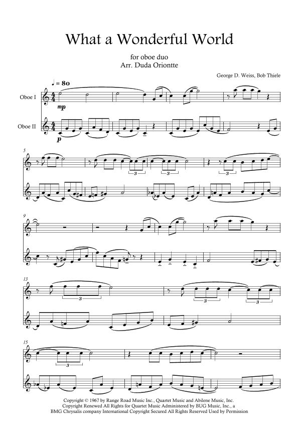 What A Wonderful World (arr. Duda Oriontte)