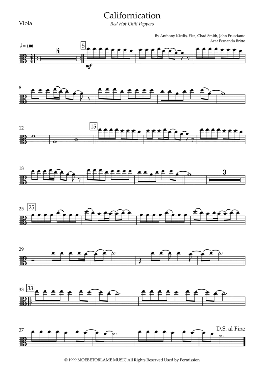Californication (arr. Fernando Britto)