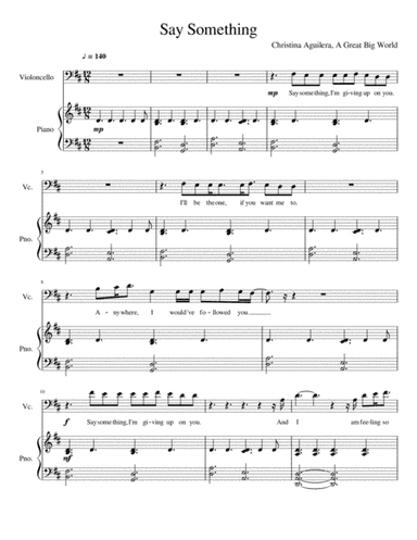 Say Something (arr. Aimee Benton)