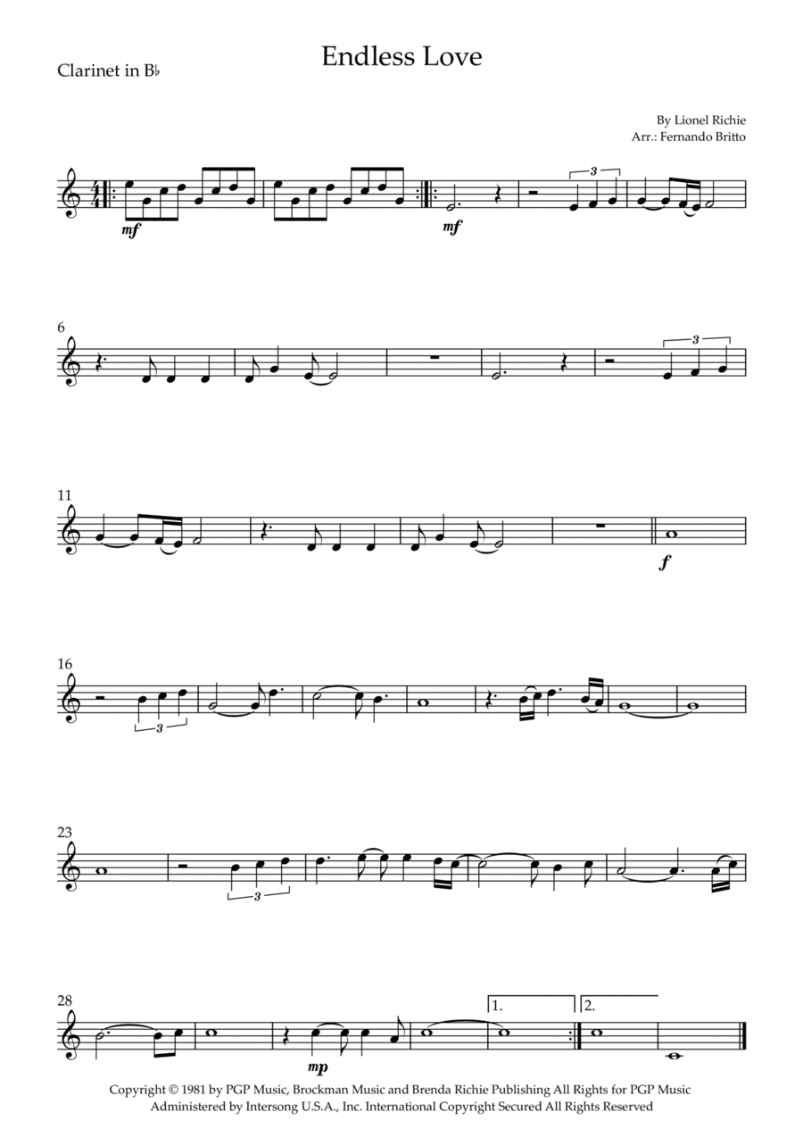 Endless Love (arr. Fernando Britto)
