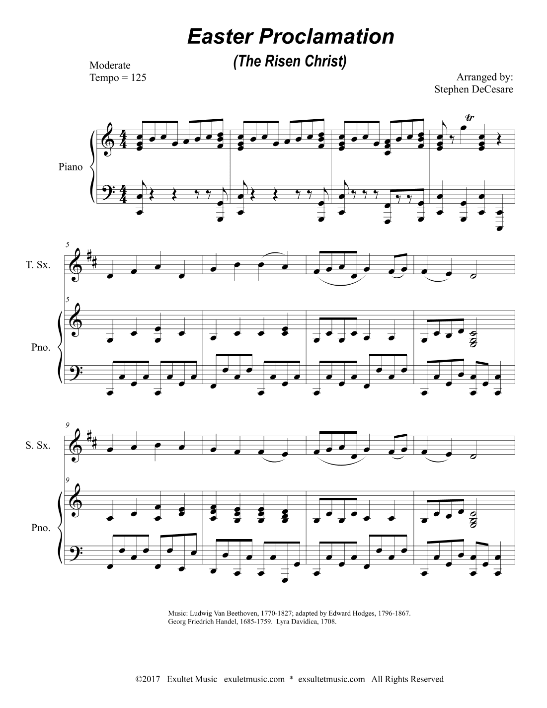 Easter Proclamation (The Risen Christ) (Duet for Soprano and Tenor Saxophone)