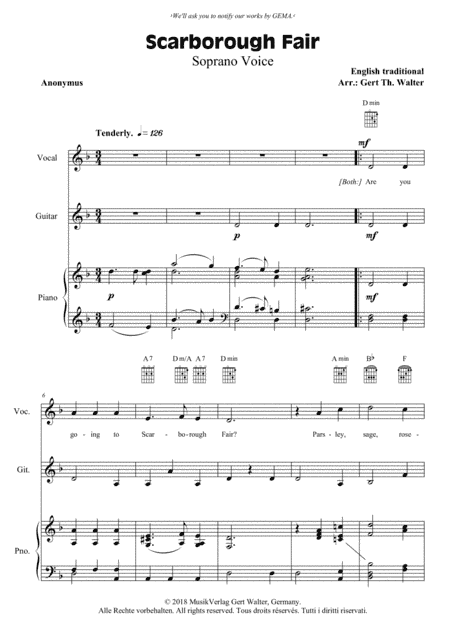 Scarborough Fair (arr. Gert Th. Walter)