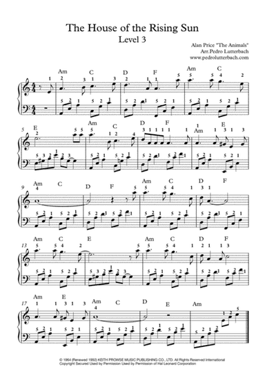 The House Of The Rising Sun (arr. Pedro Lutterbach)