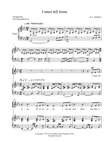 I must tell Jesus (arr. NewSacredMusic21)