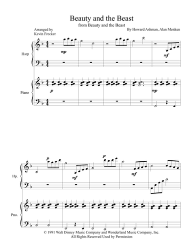 Beauty And The Beast (arr. Kevin Frecker)