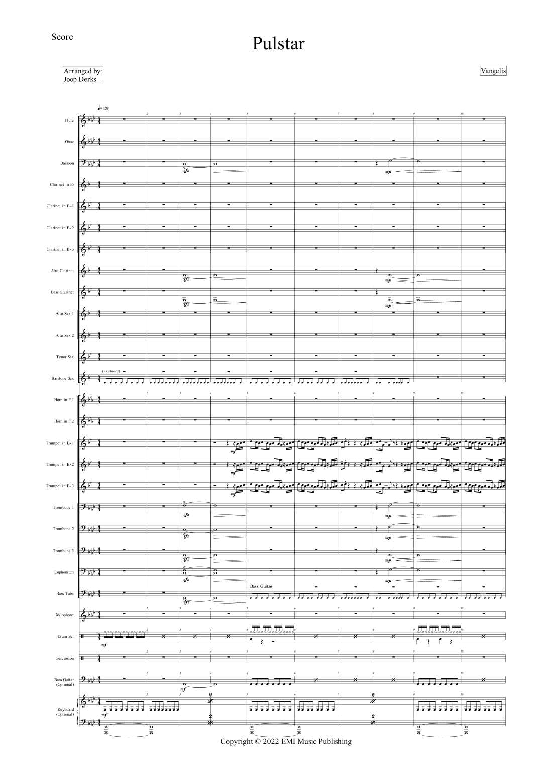 Pulstar (arr. Joop Derks)