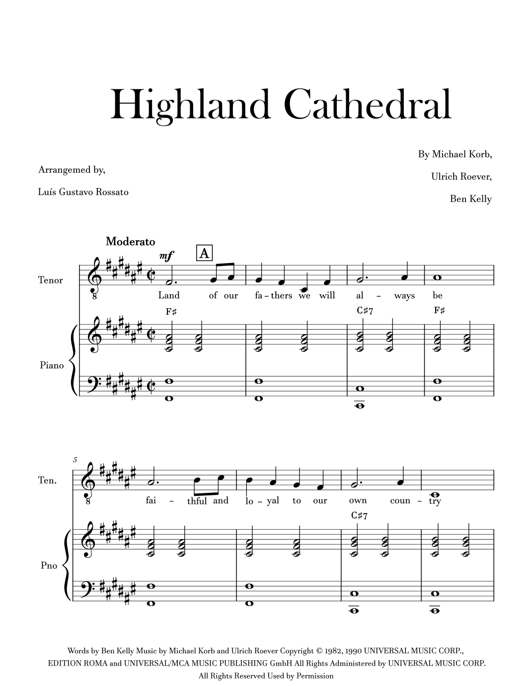 Highland Cathedral (arr. Luís Gustavo Rossato)