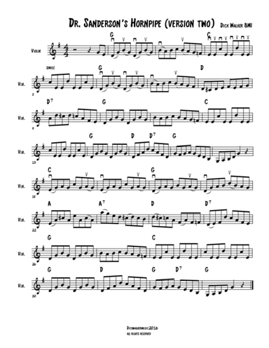 Dr. Sanderson's Hornpipe